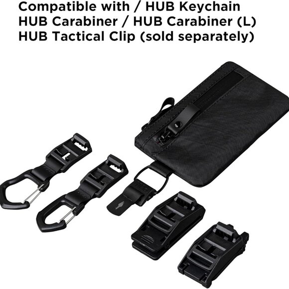 Zip Pouch Black X-Pac- RFID-Blocking Small Cash and Card Zip Wallet with Carbon - Picture 7 of 8